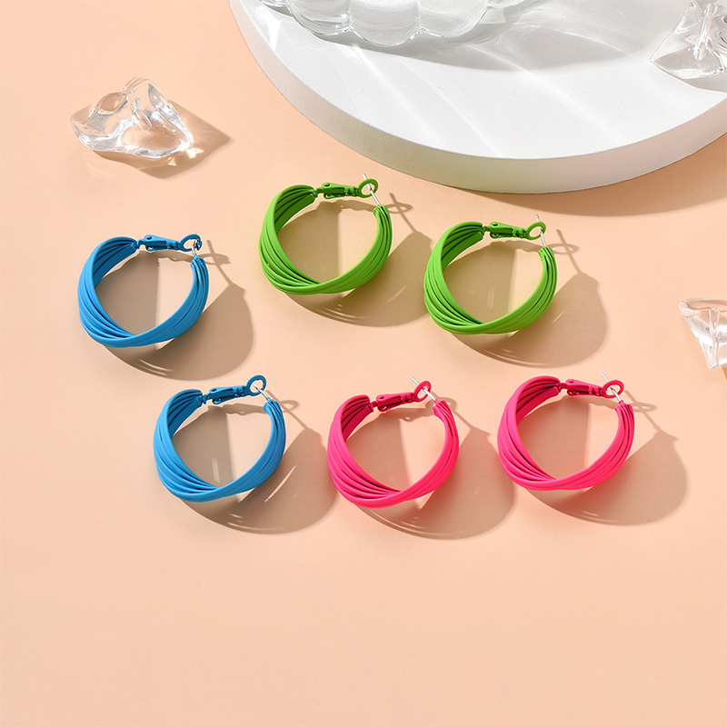 C Shape Alloy Earrings display picture 1