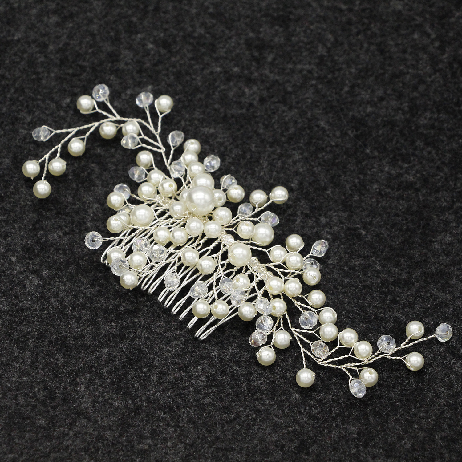 New Fashion Handmade Solid Color Pearl Decor Headdress display picture 1