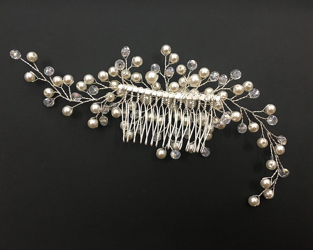 New Fashion Handmade Solid Color Pearl Decor Headdress display picture 2