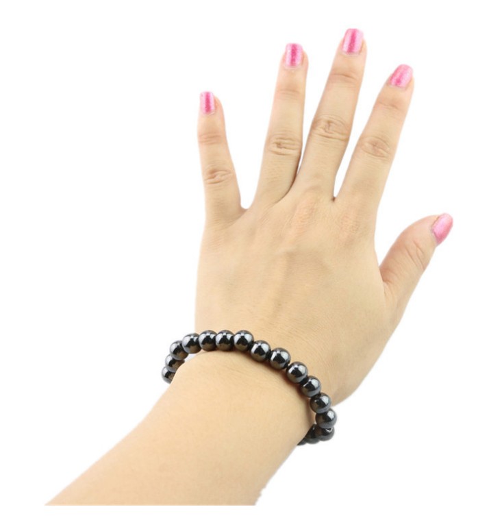 New Fashion Grey Beaded Magnet Simple Metal Bracelet Ornament display picture 6