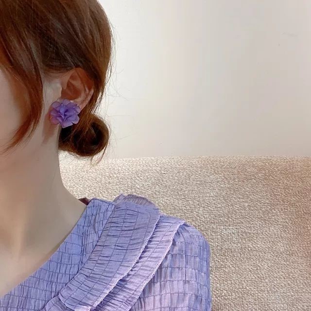 Sweet Resin Flower Ear Studs Daily Stud Earrings As Picture display picture 3
