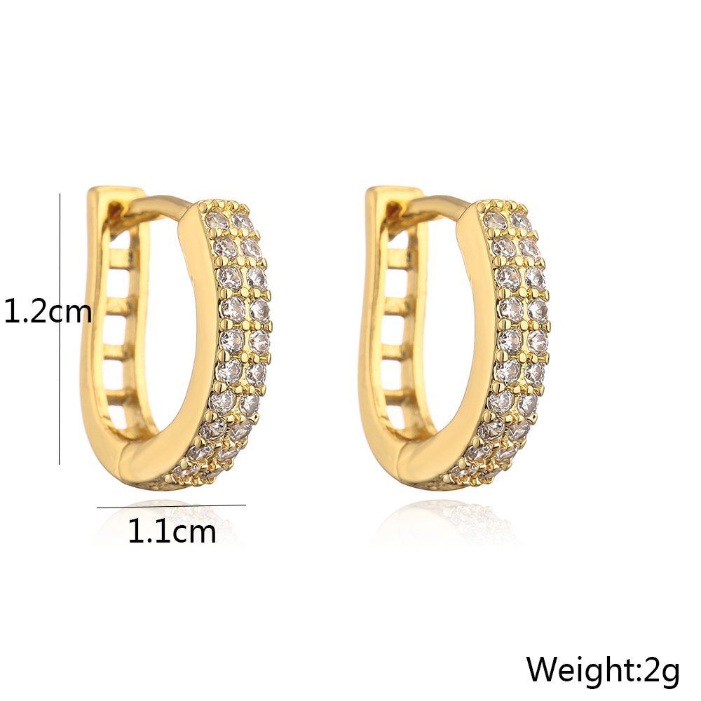 Simple Style Copper Plating 18k Gold Zircon Pearl Earrings display picture 3