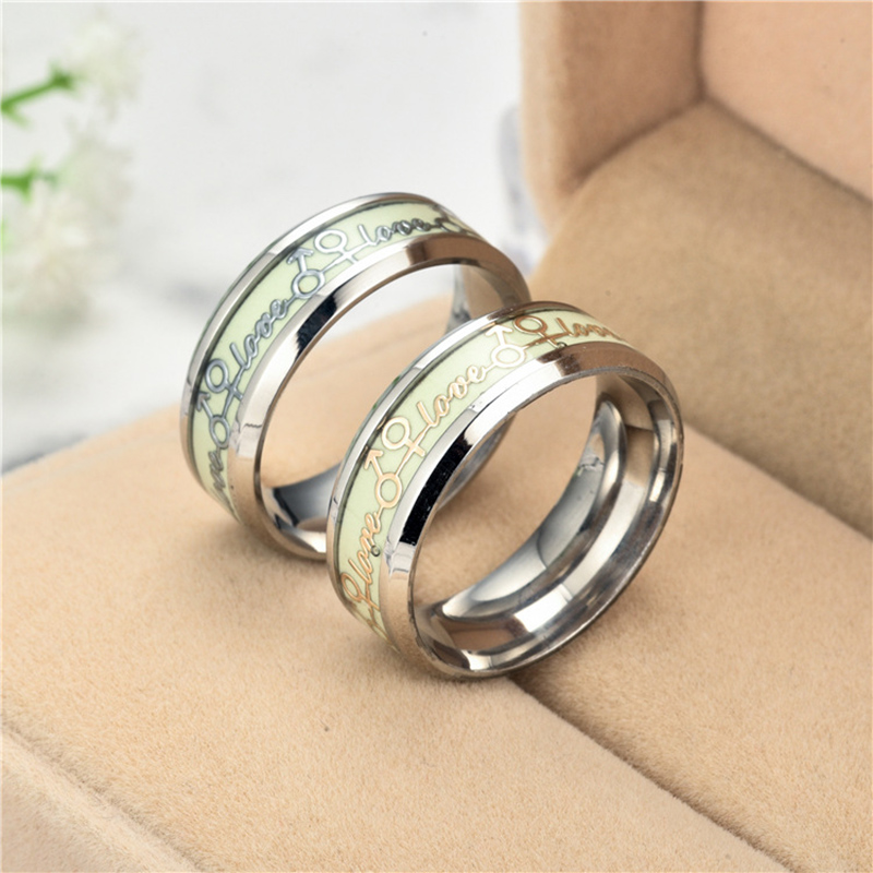 Fashion Letter Stainless Steel Rings Plating No Inlaid Stainless Steel Rings display picture 3