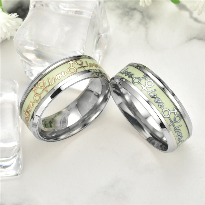 Fashion Letter Stainless Steel Rings Plating No Inlaid Stainless Steel Rings display picture 4