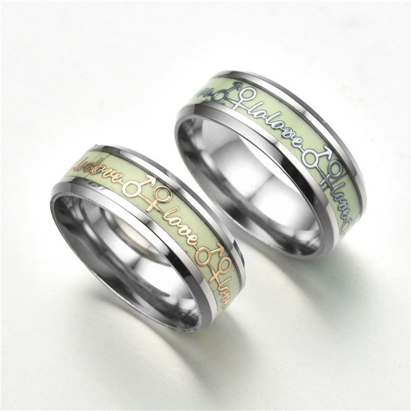 Fashion Letter Stainless Steel Rings Plating No Inlaid Stainless Steel Rings display picture 5