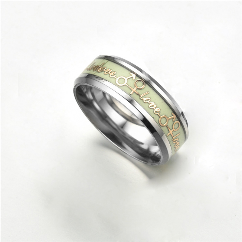 Fashion Letter Stainless Steel Rings Plating No Inlaid Stainless Steel Rings display picture 7