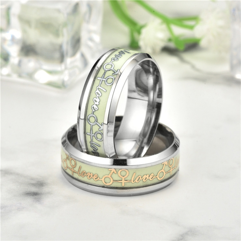 Fashion Letter Stainless Steel Rings Plating No Inlaid Stainless Steel Rings display picture 8
