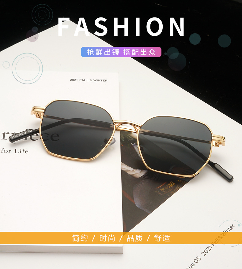 Fashion Uv Protection Retro Brown Large Rim Sunglasses display picture 1