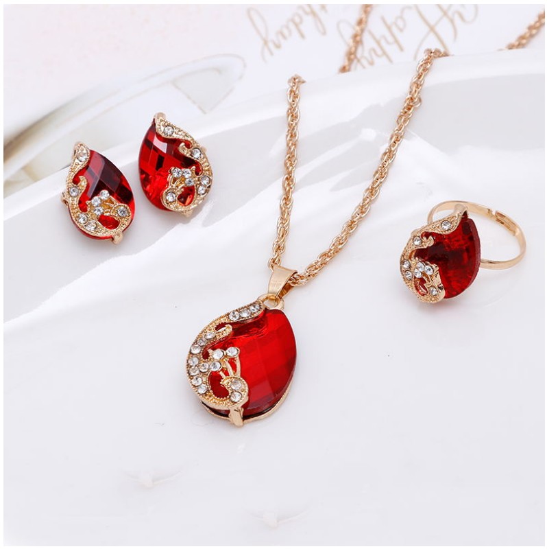 Ethnic Style Peacock Alloy Inlaid Gemstone Artificial Gemstones Artificial Rhinestones Women's Jewelry Set display picture 2
