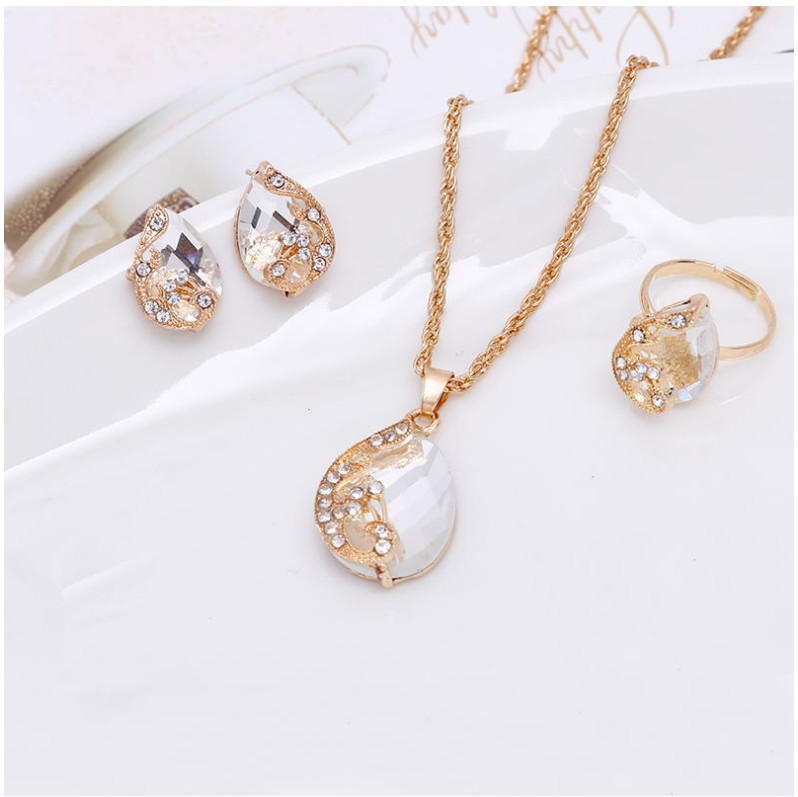 Ethnic Style Peacock Alloy Inlaid Gemstone Artificial Gemstones Artificial Rhinestones Women's Jewelry Set display picture 3