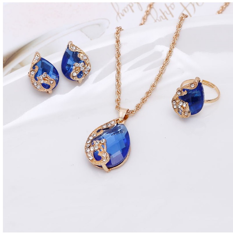 Ethnic Style Peacock Alloy Inlaid Gemstone Artificial Gemstones Artificial Rhinestones Women's Jewelry Set display picture 5