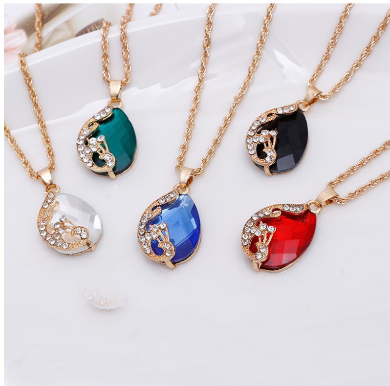 Ethnic Style Peacock Alloy Inlaid Gemstone Artificial Gemstones Artificial Rhinestones Women's Jewelry Set display picture 7