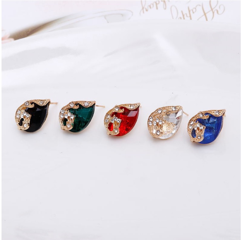 Ethnic Style Peacock Alloy Inlaid Gemstone Artificial Gemstones Artificial Rhinestones Women's Jewelry Set display picture 8