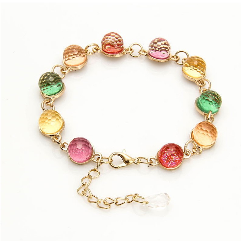 Pulsera Con Cuentas De Cristal De Color Caramelo De Moda Linda Retro display picture 4