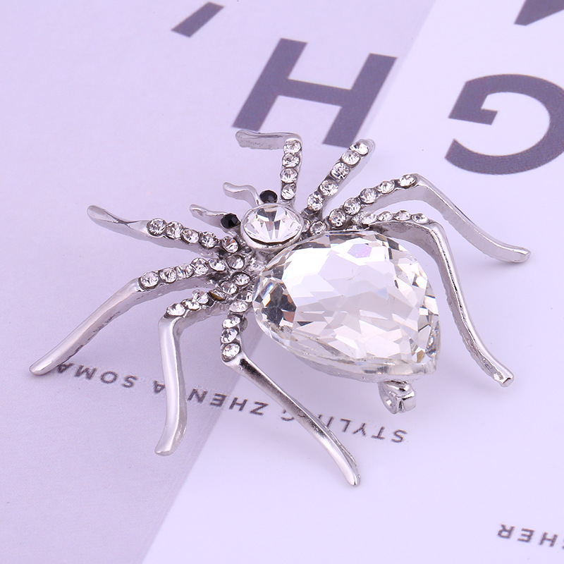 Fashion Ornament Rhinestone  Crystal Spider Shaped Alloy Brooch display picture 4