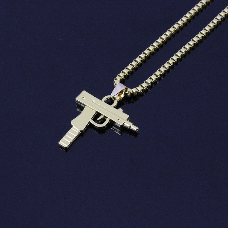 Fashion Ornament Simple Pistol Shaped Alloy Geometric Necklace display picture 3