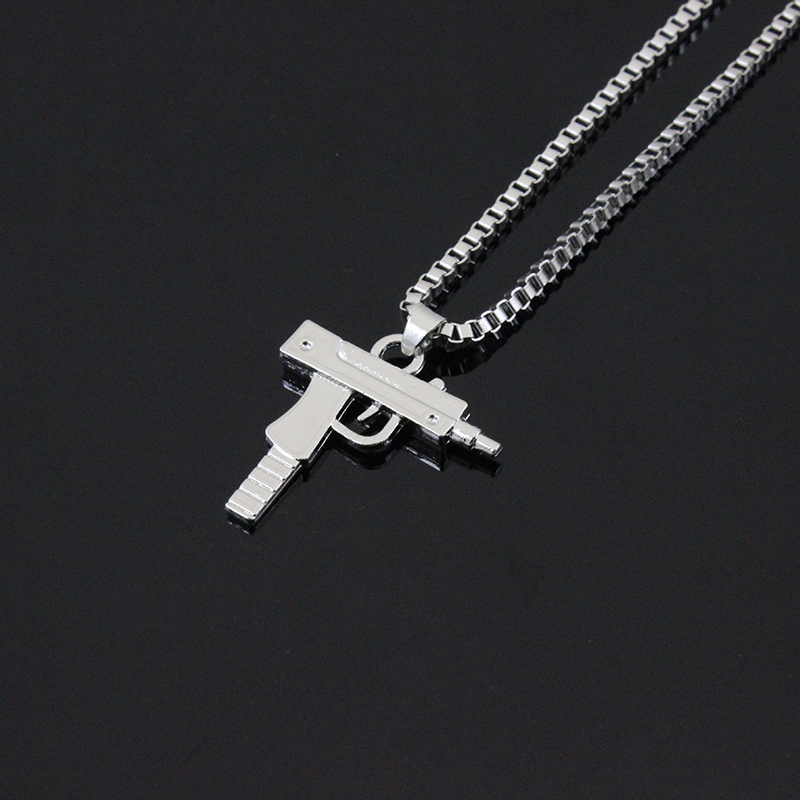 Fashion Ornament Simple Pistol Shaped Alloy Geometric Necklace display picture 4