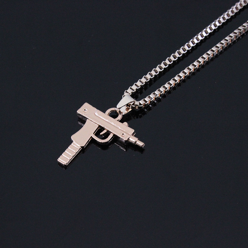 Fashion Ornament Simple Pistol Shaped Alloy Geometric Necklace display picture 5