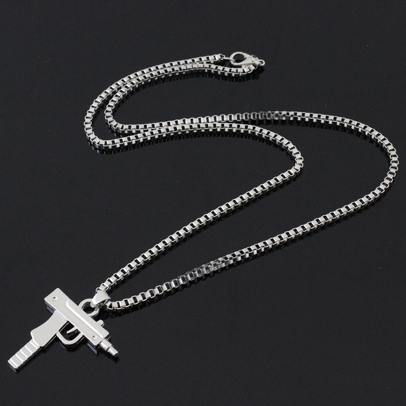 Fashion Ornament Simple Pistol Shaped Alloy Geometric Necklace display picture 6