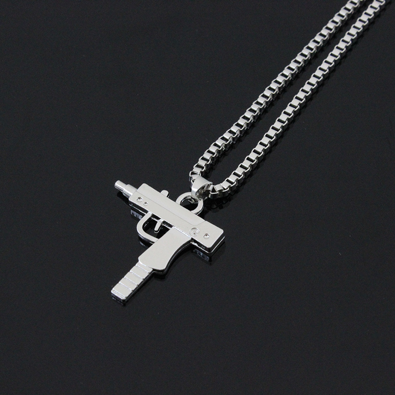 Fashion Ornament Simple Pistol Shaped Alloy Geometric Necklace display picture 7