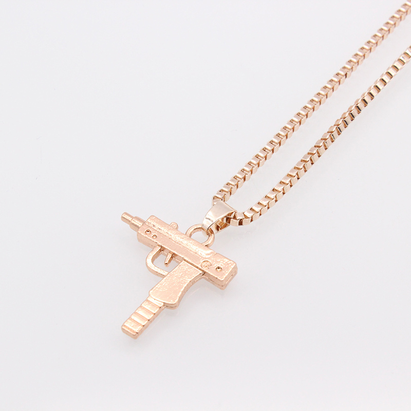 Fashion Ornament Simple Pistol Shaped Alloy Geometric Necklace display picture 10