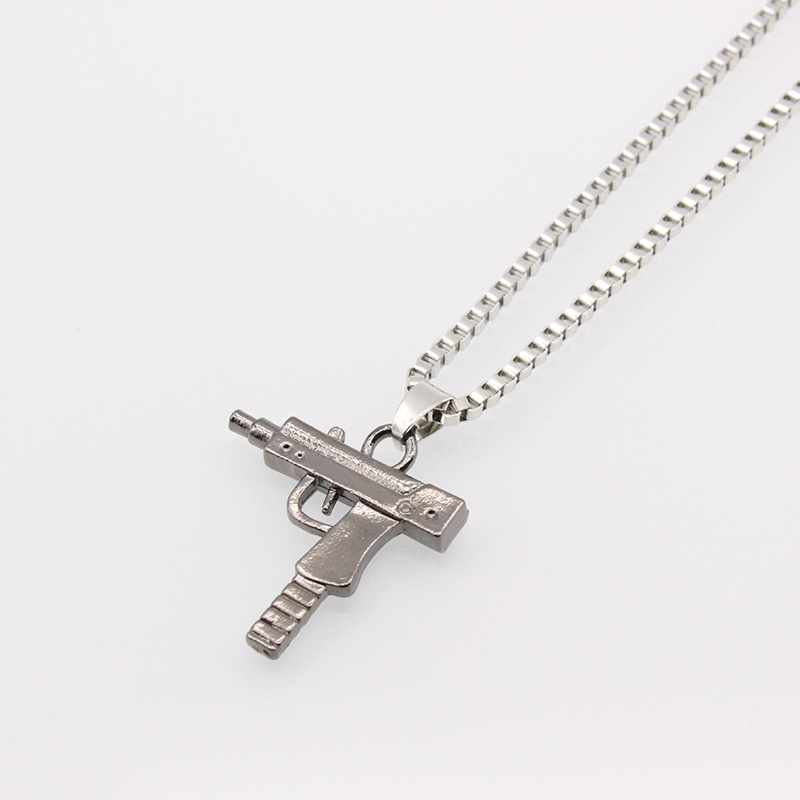 Fashion Ornament Simple Pistol Shaped Alloy Geometric Necklace display picture 11
