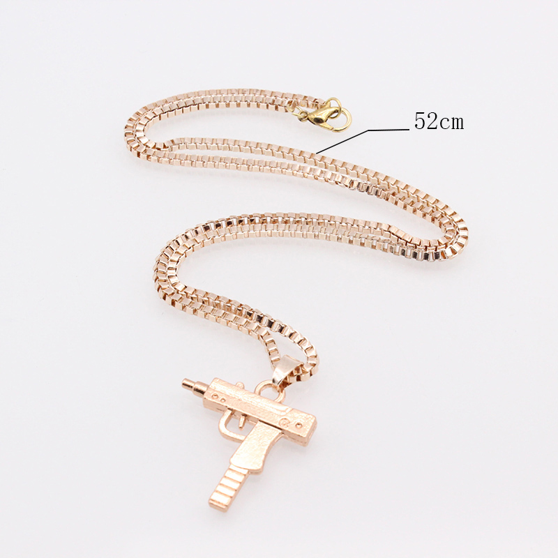 Fashion Ornament Simple Pistol Shaped Alloy Geometric Necklace display picture 13