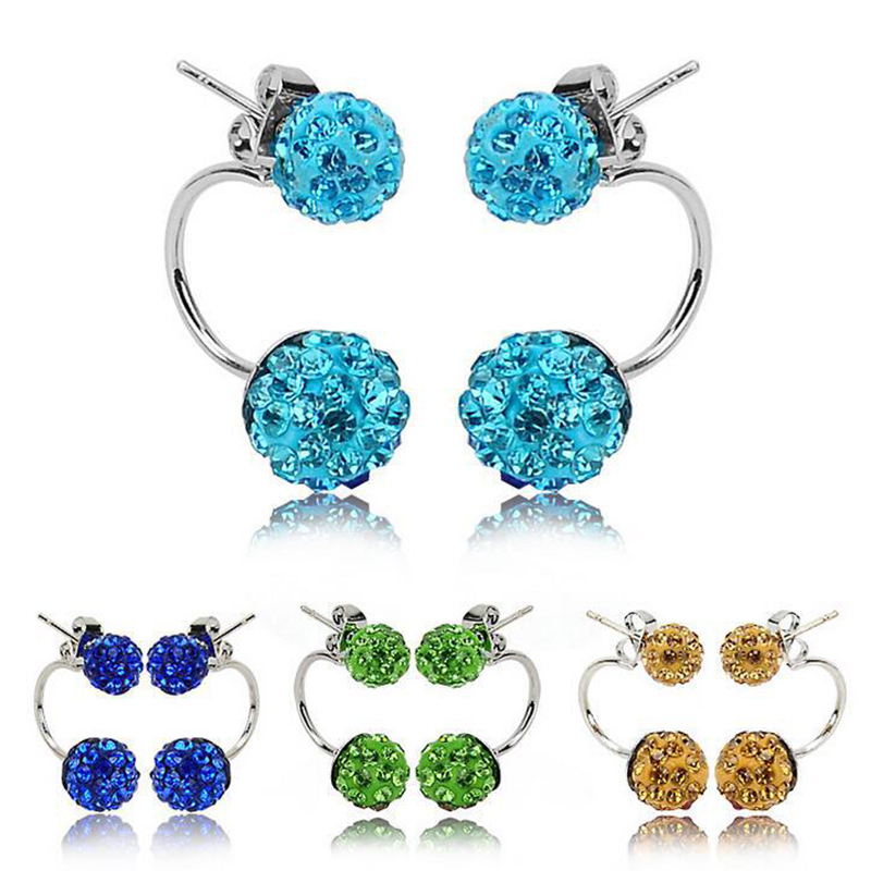 1 Set Fashion Geometric Diamond Iron Artificial Rhinestones Earrings display picture 1