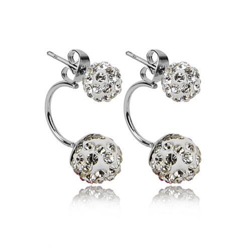 1 Set Fashion Geometric Diamond Iron Artificial Rhinestones Earrings display picture 2