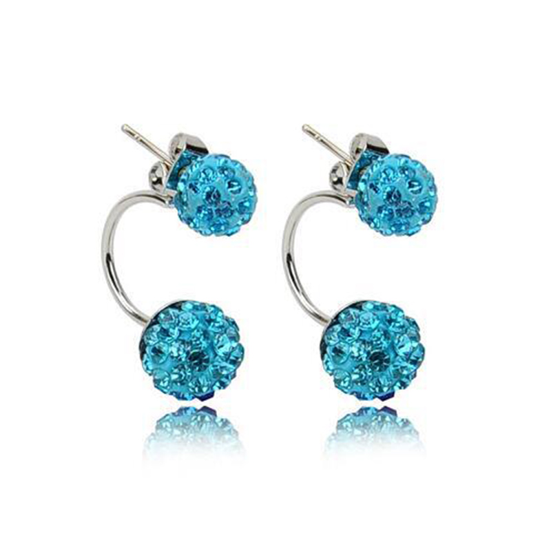 1 Set Fashion Geometric Diamond Iron Artificial Rhinestones Earrings display picture 5