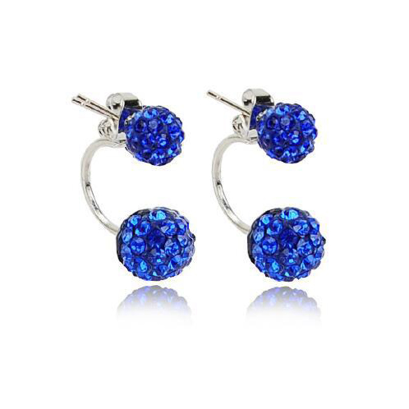 1 Set Fashion Geometric Diamond Iron Artificial Rhinestones Earrings display picture 7