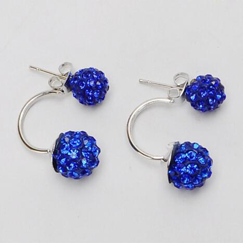 1 Set Fashion Geometric Diamond Iron Artificial Rhinestones Earrings display picture 10