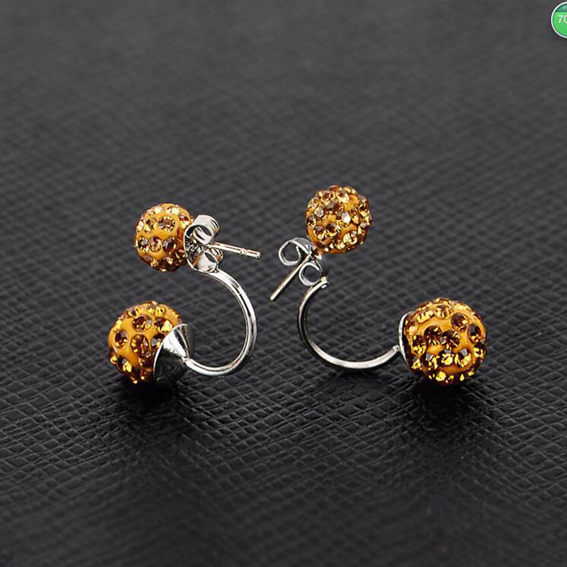1 Set Fashion Geometric Diamond Iron Artificial Rhinestones Earrings display picture 11