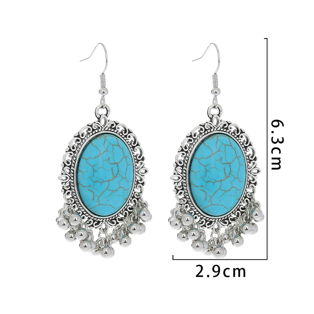 Women's Bohemian Geometric Alloy Earrings Plating Turquoise Drop Earrings As Picture display picture 2