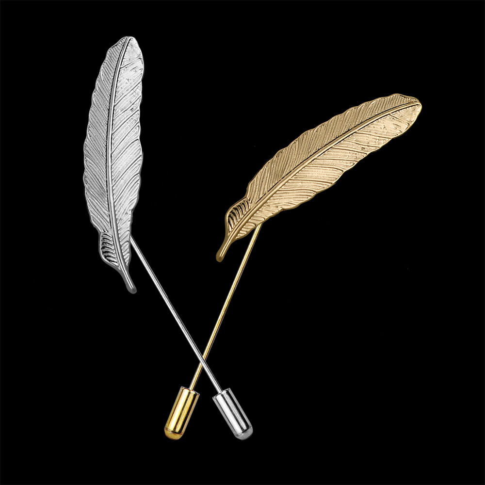 Leaves Feather Zinc Plating Men'S Brooches display picture 3