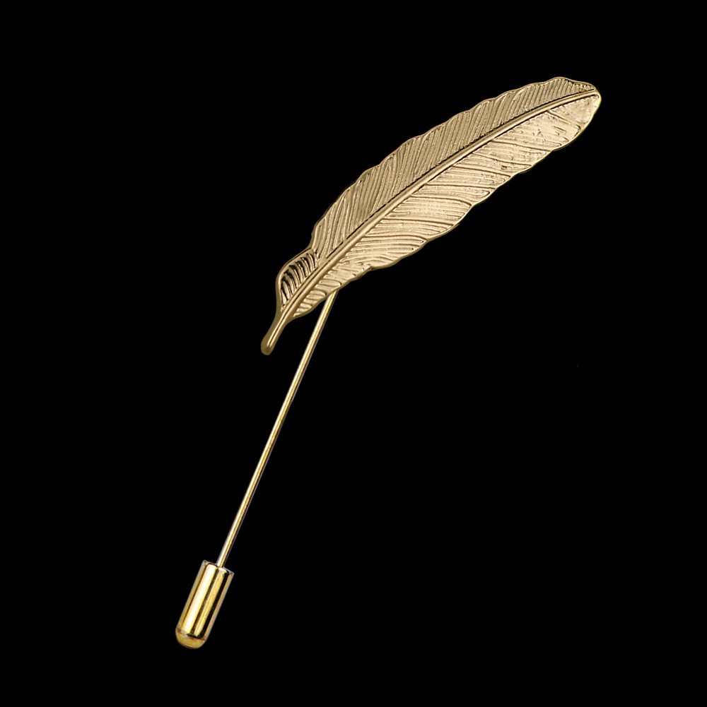 Leaves Feather Zinc Plating Men'S Brooches display picture 5