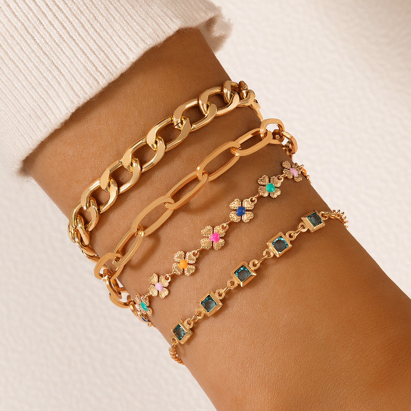 Fashion Alloy Geometric Pattern Round Multicolor Bracelet Daily display picture 5