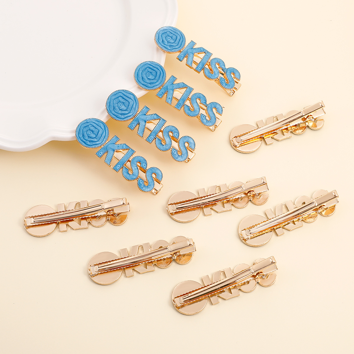 Women's Sweet Letter Alloy Spray Paint No Inlaid Hair Clip 10 Pieces display picture 8