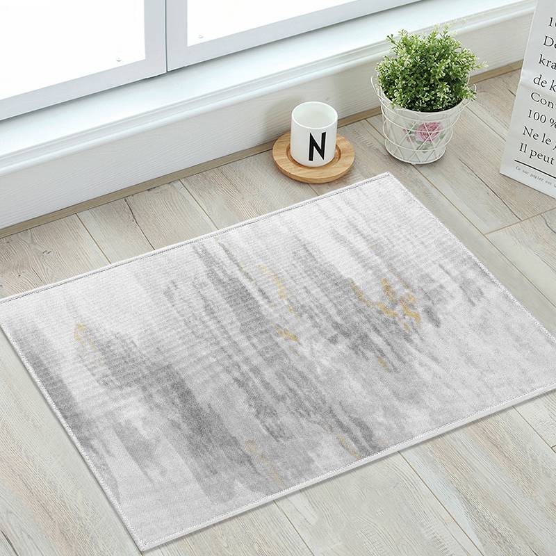 Fashion Light Gray Ink Painting Entrance Floor Mat display picture 1