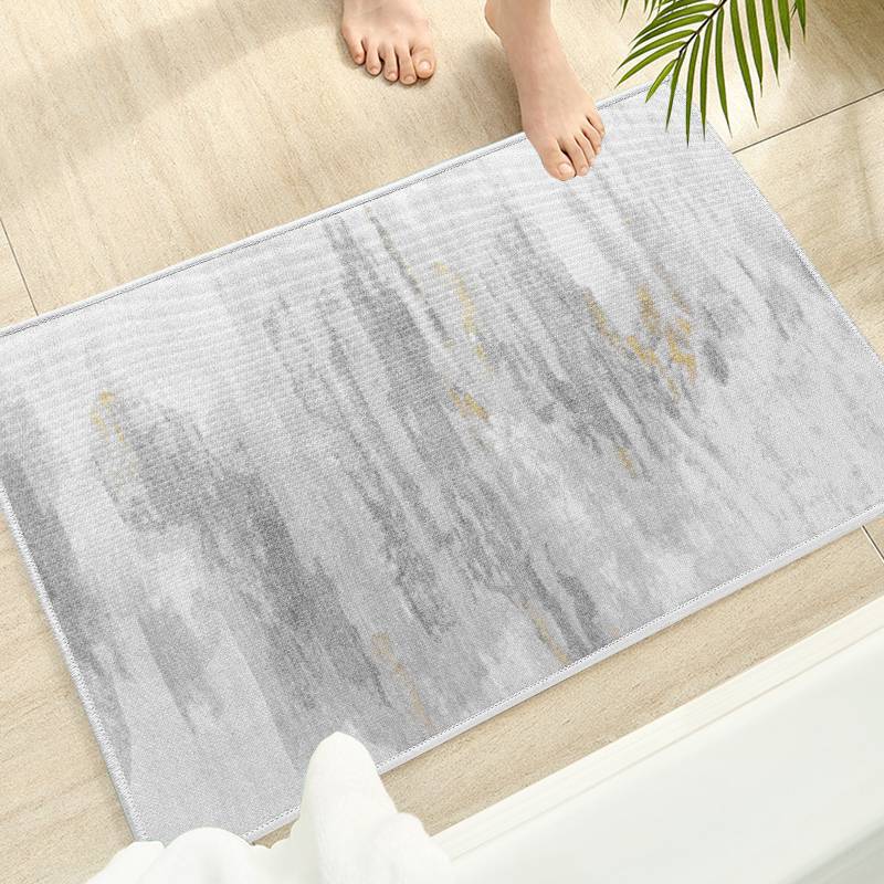 Fashion Light Gray Ink Painting Entrance Floor Mat display picture 4