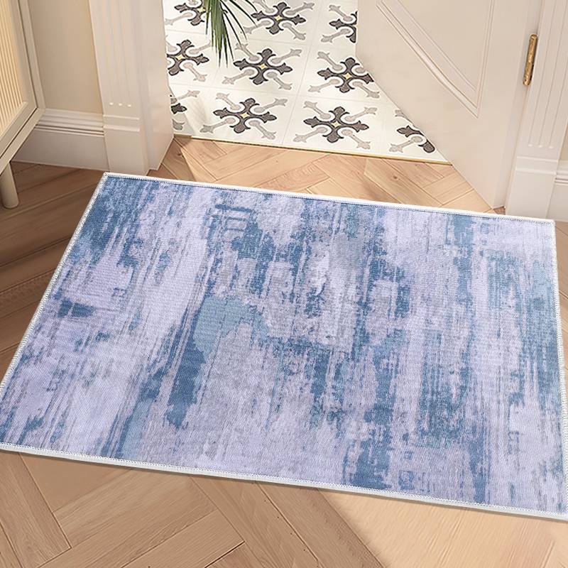 Fashion Blue Ink Print Painting Entrance Floor Mat display picture 1
