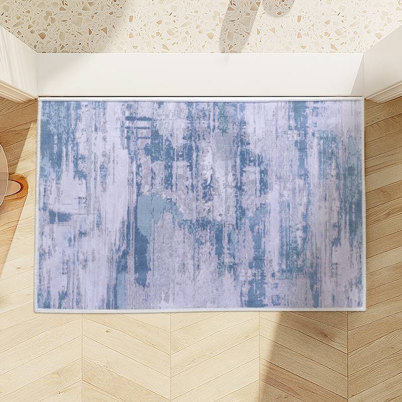 Fashion Blue Ink Print Painting Entrance Floor Mat display picture 5