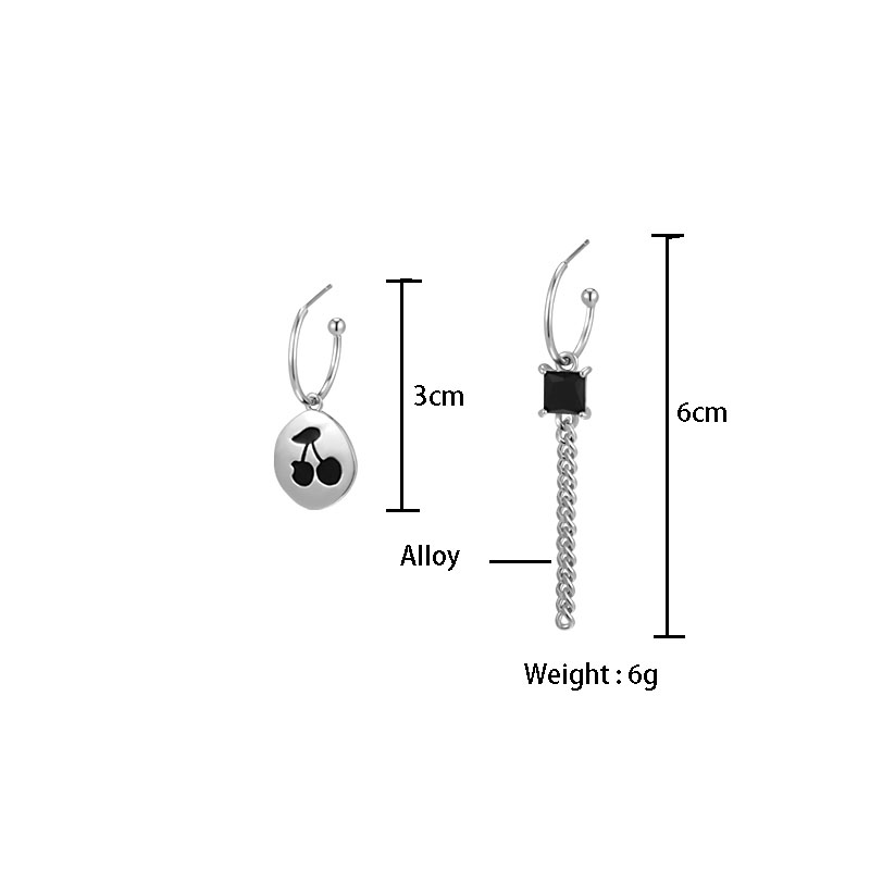 2022 Nouvelle Mode Asymétrique Géométrique Goujon Femelle Boucles D'oreilles En Alliage display picture 1