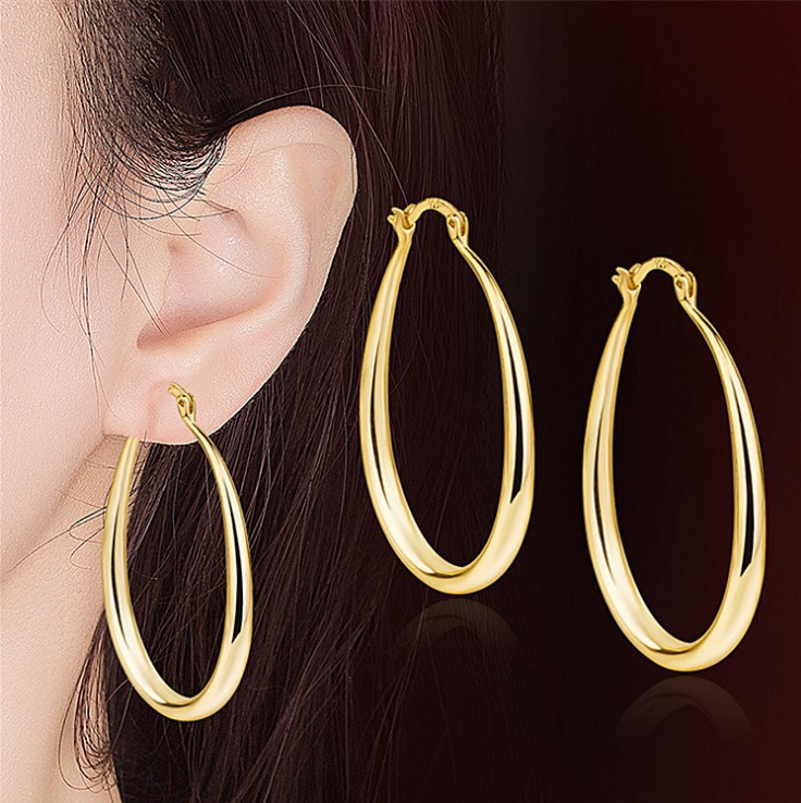 1 Set Simple Style Water Droplets Plating Iron No Inlaid Earrings display picture 2