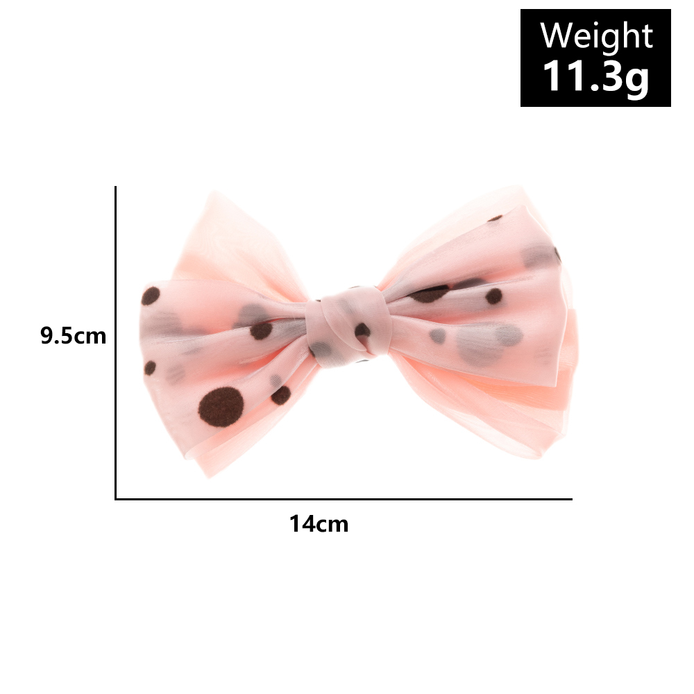 2022 Nouvelle Mode Polka Dot Bow Retour Tête Barrettes Bec De Canard Clip display picture 2