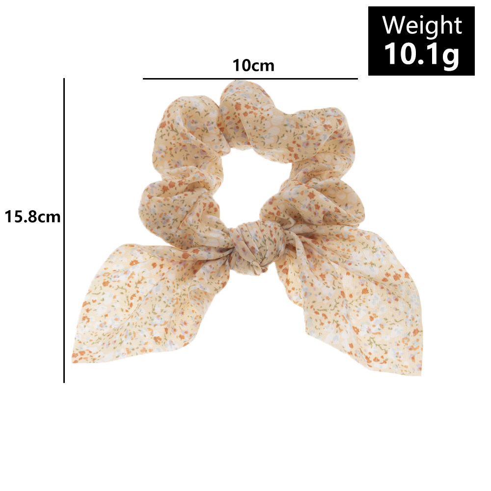 Fashion New Floral Large Polka Dot Fabric Women's Ponytail Elastic Hair Rope display picture 2