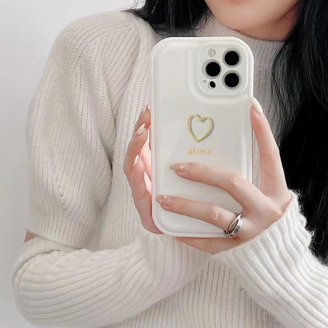 Simple White Air Cushion 13 Pro Max Iphone Case display picture 5