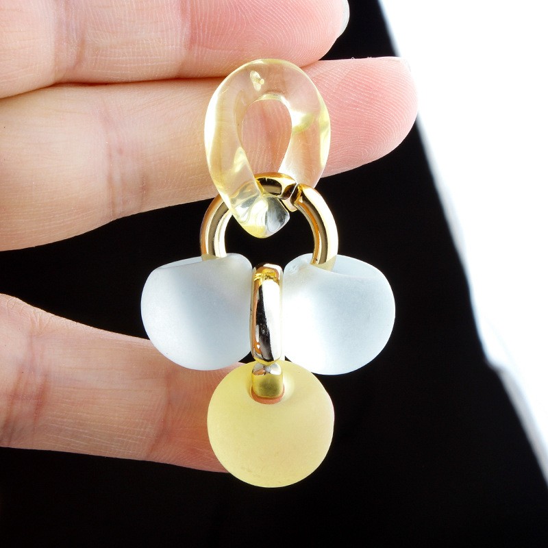 Fashion New Simple Contrast Color Female Candy Cute Resin Eardrops display picture 4