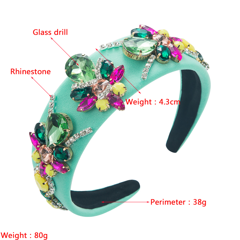 Fashion New Inlay Shiny Flower Crystal Baroque Headband Hair Accessories display picture 1