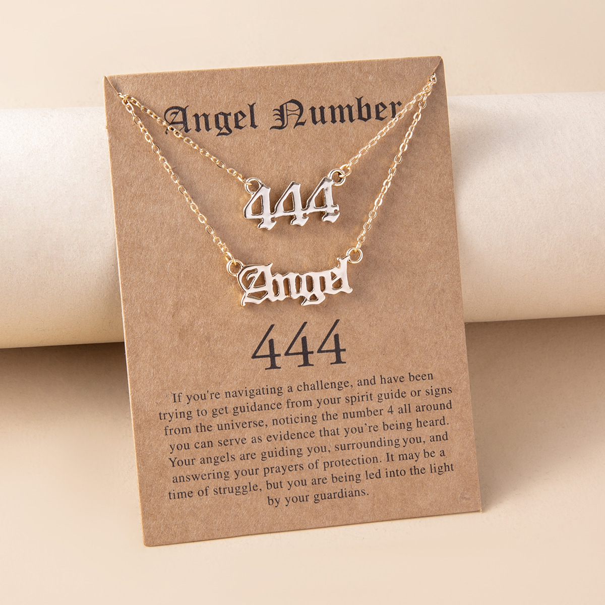 Combination Digital Belt Card Lucky Letter Number Alloy Clavicle Chain display picture 4